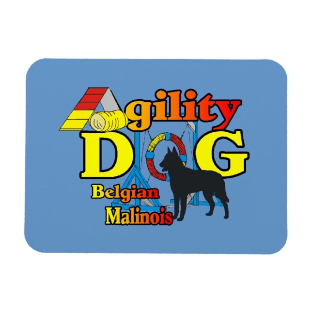 Belgischer Malinois Agility Magnet (Horizontal)