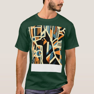 Belgischer Malinois Art Deco Stil T-Shirt