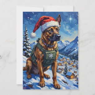 Belgischer Malinois Bergpatrouille Weihnachten