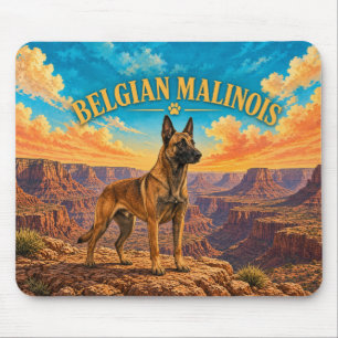 Belgischer Malinois, Canyonlands Vintage-Wasserfar Mousepad