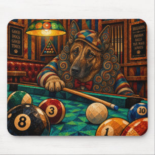 Belgischer Malinois, geometrisches Mosaik Mousepad