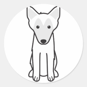 Belgischer Malinois-Hund-Cartoon Runder Aufkleber