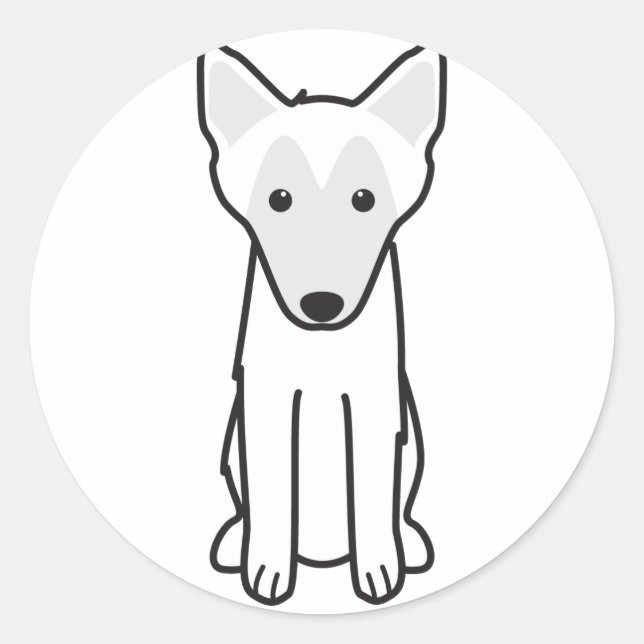 Belgischer Malinois-Hund-Cartoon Runder Aufkleber (Vorderseite)