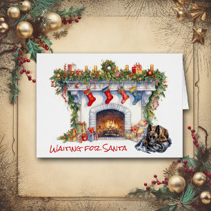 Belgischer Malinois-Hund Gewartet für Santa