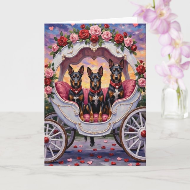 Belgischer Malinois Hund Valentinstag Karte (Orchidee)