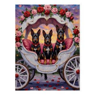 Belgischer Malinois Hund Valentinstag Poster