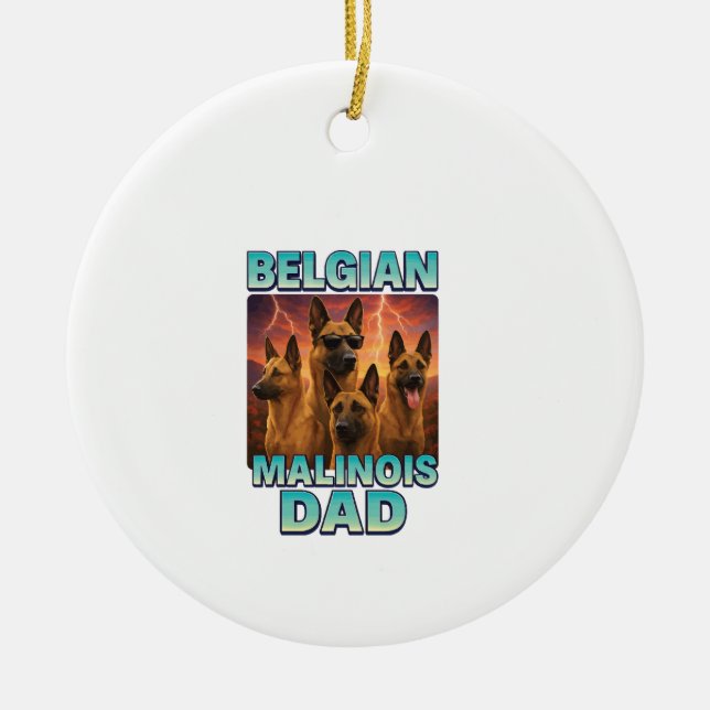 Belgischer Malinois Keramik Ornament (Vorne)