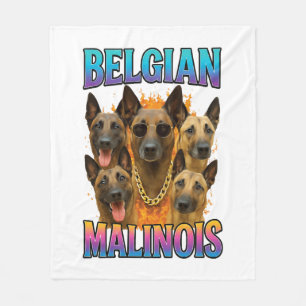 Belgischer Malinois-Kopie Fleecedecke