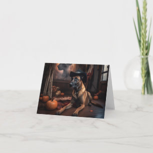 Belgischer Malinois Kürbisse Halloween Gruselig Karte