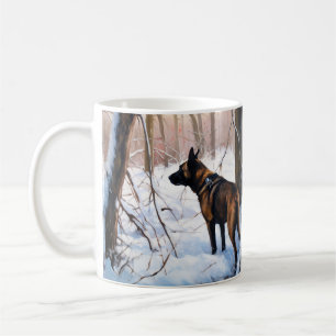 Belgischer Malinois Lass es schneien Weihnachten Kaffeetasse