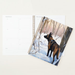 Belgischer Malinois Lass es schneien Weihnachten Planer