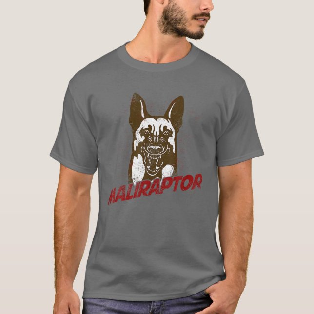 Belgischer Malinois Maliraptor für Maligator Do T-Shirt (Vorderseite)