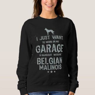 Belgischer Malinois Papa Garage Männer hängen Sweatshirt