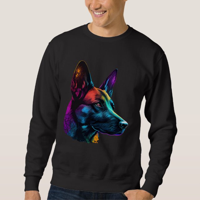 Belgischer Malinois Pop Belgischer Malinois Sweatshirt (Vorderseite)