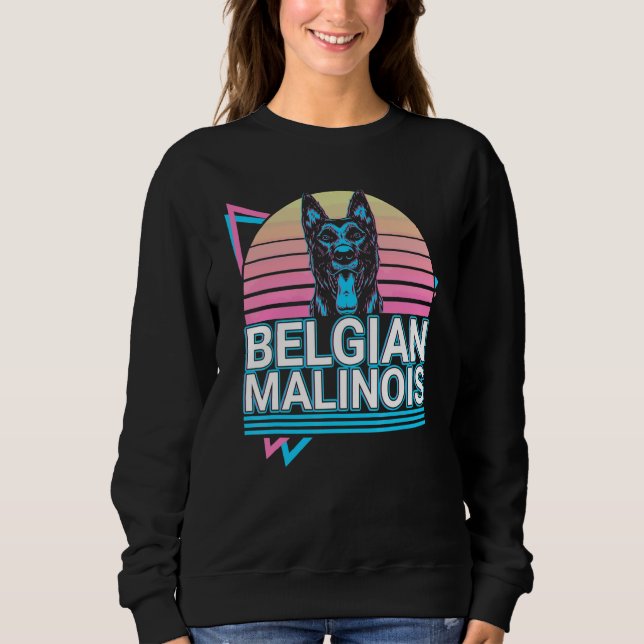Belgischer Malinois Retro Sweatshirt (Vorderseite)