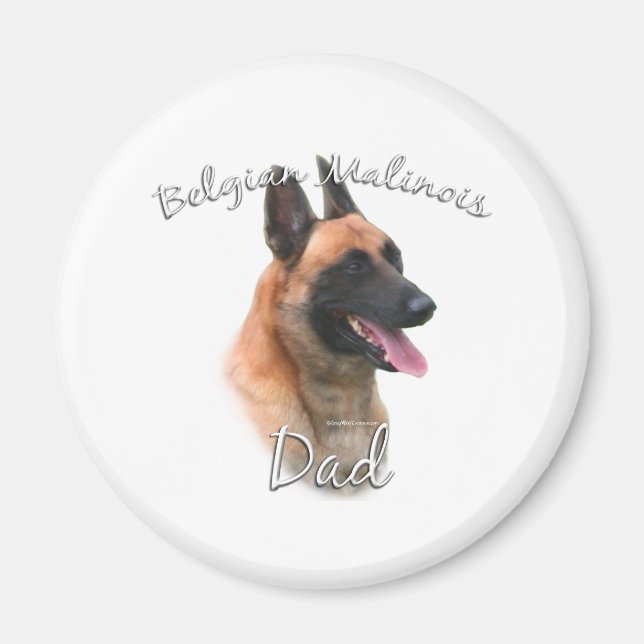 Belgischer Malinois-Vater 2 Magnet (Vorne)