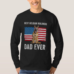 Belgischer Malinois-Vater American Flag Belgisch T-Shirt