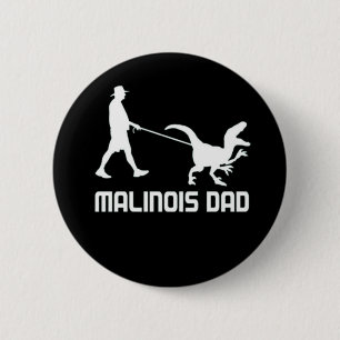 Belgischer Malinois-Vater Dinosaur Funny-Geschenk Button