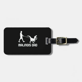 Belgischer Malinois-Vater Dinosaur Funny-Geschenk Gepäckanhänger