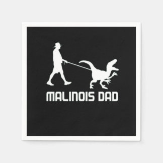 Belgischer Malinois-Vater Dinosaur Funny-Geschenk  Serviette