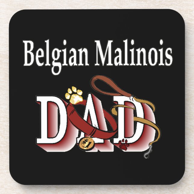 Belgischer Malinois-Vater Getränkeuntersetzer (Vorderseite)