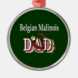 Belgischer Malinois-Vater Ornament Aus Metall