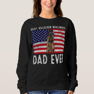 Belgischer Malinois-Vater USA Amerikanische Flagge Sweatshirt