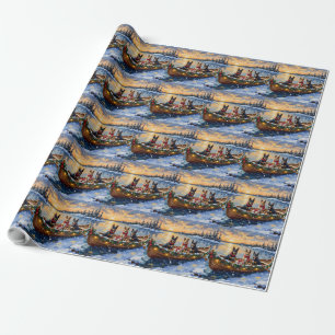 Belgischer Malinois Weihnachtsboot Urlaub Geschenkpapier