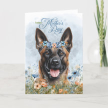 Belgischer Malinois-Wildblume Muttertag