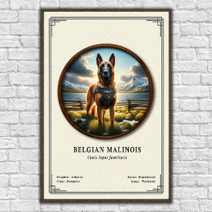 Belgischer Malinois Zoologie-Serie Poster
