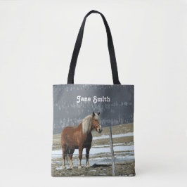 Belgischer Pferdewechsel in Paddock Tote Bag