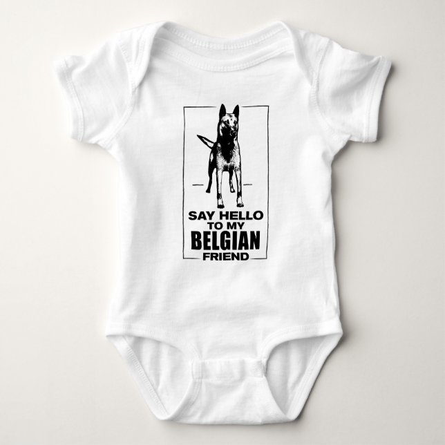 Belgischer Schäfer - Malinois Baby Strampler (Vorderseite)
