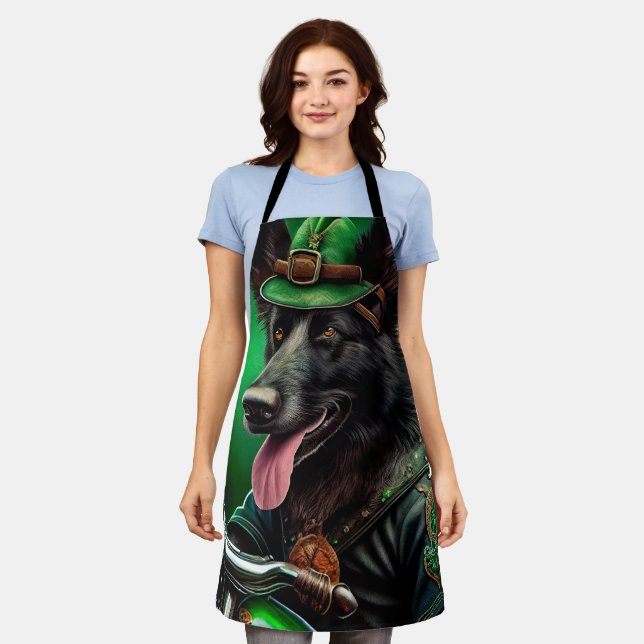 Belgischer Schäferfahrrad St. Patrick's Day Schürze (Getragen)