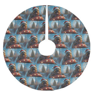 Belgischer Schäferhund Dog Roller Untersetzer Weih Polyester Weihnachtsbaumdecke