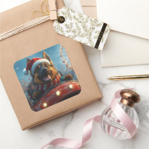 Belgischer Schäferhund Dog Roller Untersetzer Weih Quadratischer Aufkleber