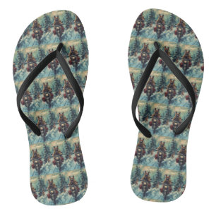 Belgischer Schäferhund fährt Motorrad Weihnachten Flip Flops