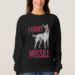 Belgischer Schäferhund FURRY MISSLE Malinois Dog O Sweatshirt