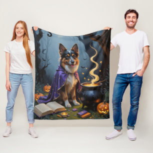 Belgischer Schäferhund Hund Kalkmalerei Fleecedecke