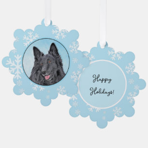 Belgischer-Schäferhund-Malerei - Süße originelle H Ornament Karte