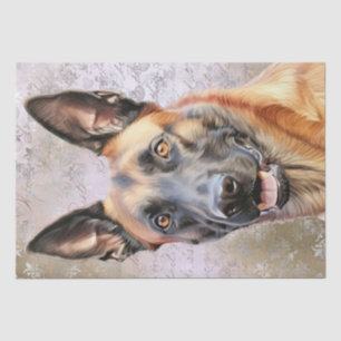 Belgischer Schäferhund Malinois Dog Seidenpapier