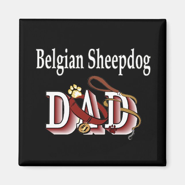 Belgischer Schäferhund Papa Magnet (Vorne)