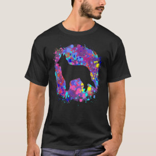Belgischer Schäferhund Rosa Wasserfarbe-Splatter-K T-Shirt