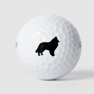 Belgischer Schäferhund Silhouette Golfball