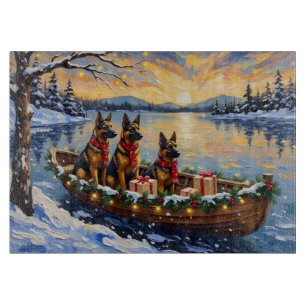 Belgischer Schäferhund Tervuren Weihnachtsboot Url Schneidebrett