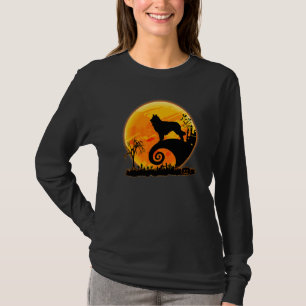 Belgischer Schäferhund und Mond Halloween-Kostüm T-Shirt