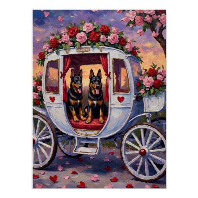 Belgischer Schäferhund Valentinstag Poster (Vorderseite)