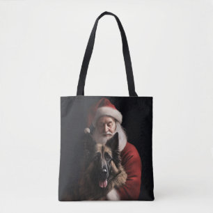 Belgischer Schäferhund Weihnachtsmann Festliches W