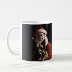 Belgischer Schäferhund Weihnachtsmann Festliches W Kaffeetasse