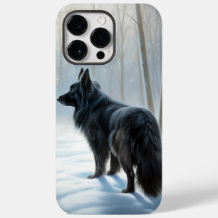 Belgischer Schafhund lässt Schnee Weihnachten Case-Mate iPhone 14 Pro Max Hülle