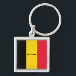 Belgischer Schlüsselanhänger<br><div class="desc">Belgischer Schlüsselanhänger für Flaggen. Von meinem ORIGINAL ARTWORT unter Zazzle.com/virginia5050 und INTERNATIONAL GIFTS unter Zazzle.com/InternationalGifts*</div>